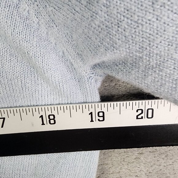 Womens Light Blue Michael Kors Sweater Chain Detail V-Neck Long Sleeve Size M - Picture 12 of 14